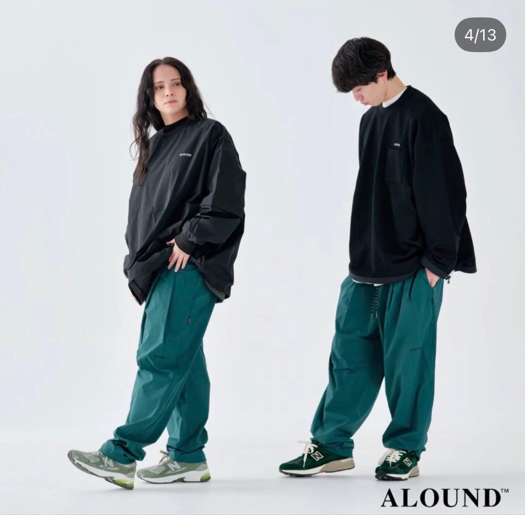 パンツ ALOUND TWOTUCK TAPERED NYLON PANTS