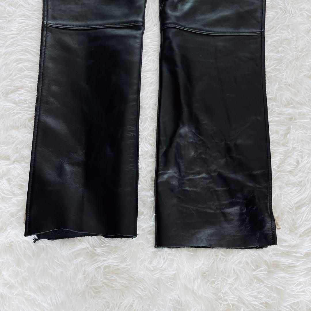 【KADOYA】カドヤ チャップス 牛革 バイク パンツ 23サイズ ブラック