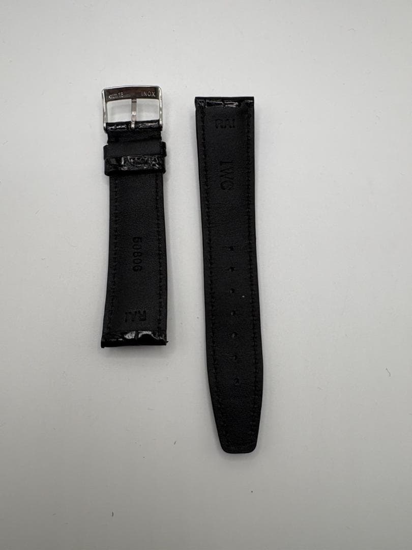 【新品未使用】IWC レザーベルト ブラック　20㎜18㎜