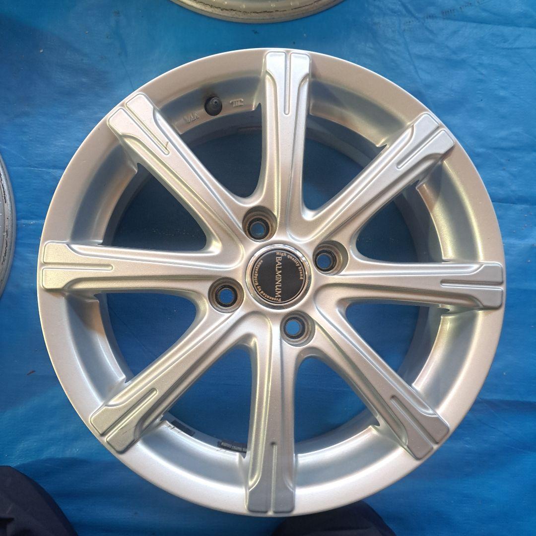 ★BS★15インチアルミホイール　目立つキズ無し　4H－PCD100 －5.5J