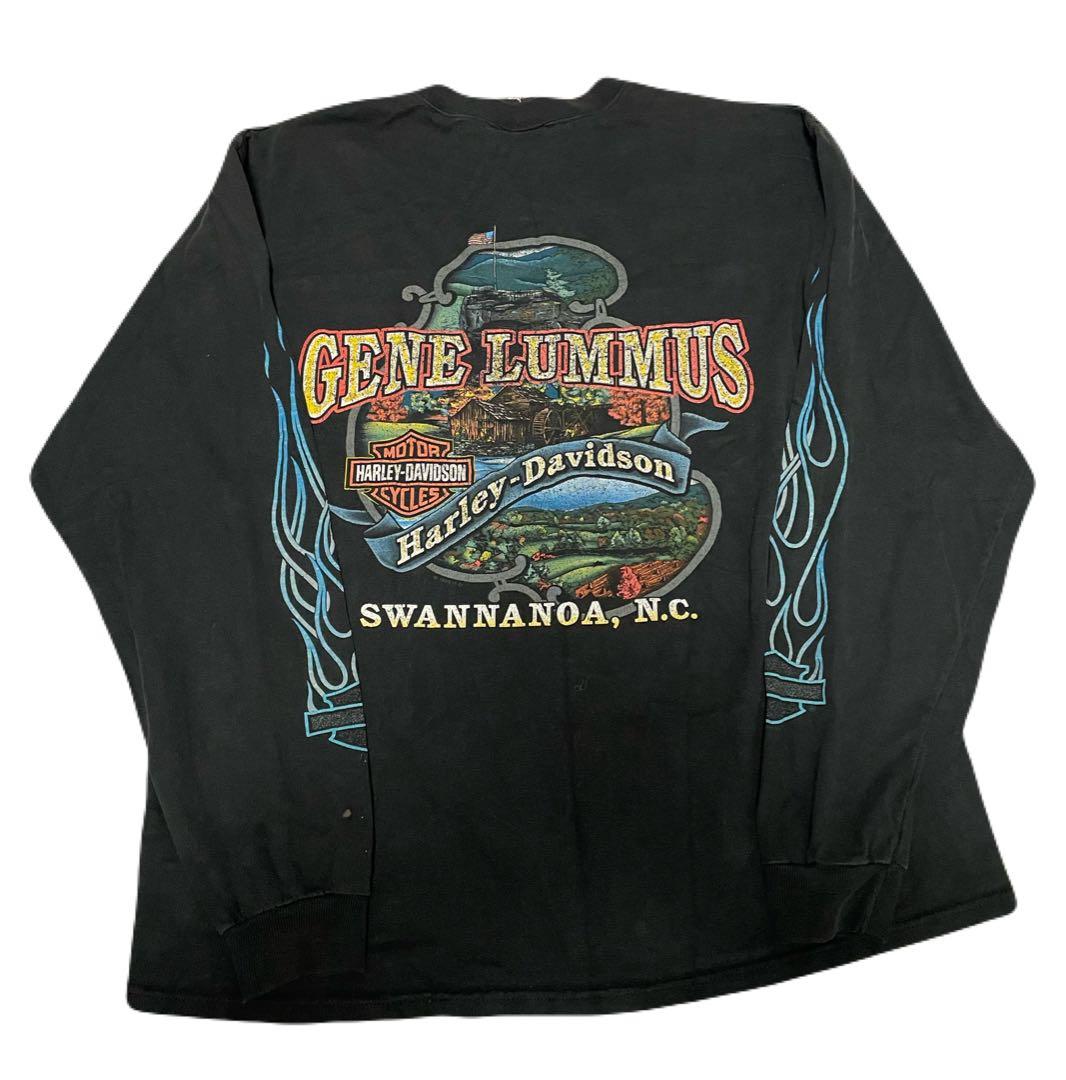 『入手困難』90s ハーレーダビッドソン ヴィンテージロングTシャツ フレイム