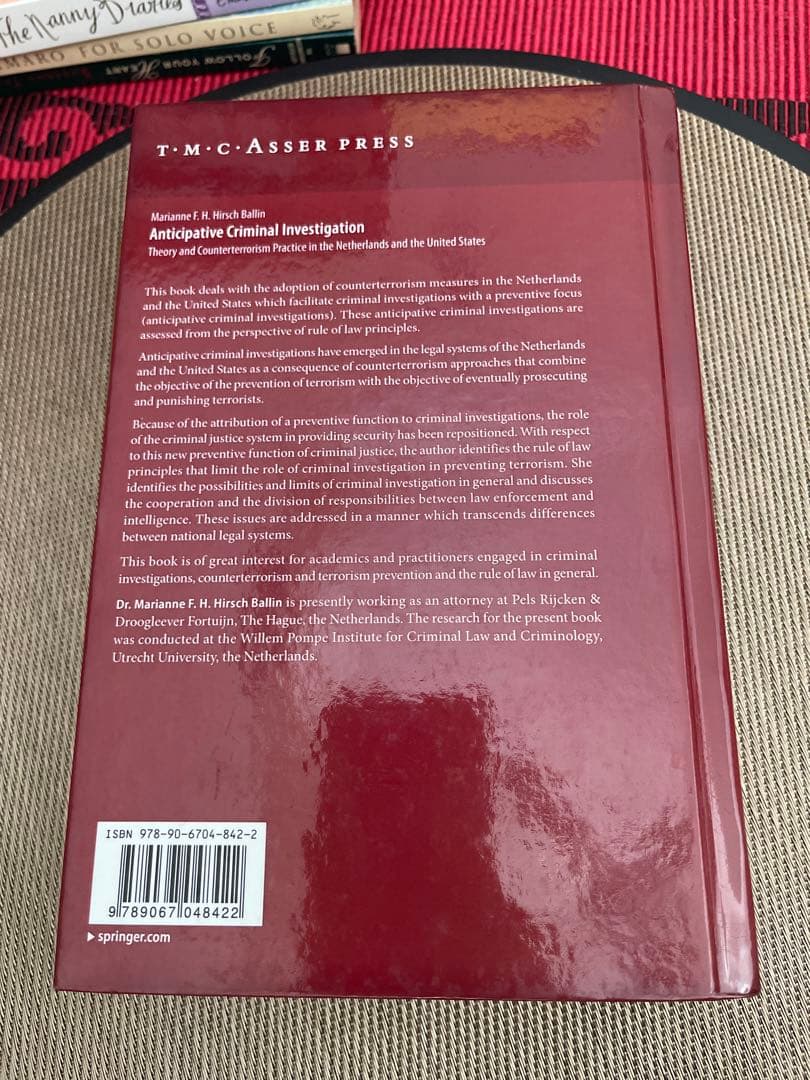 洋書 Anticipative Criminal Investigation