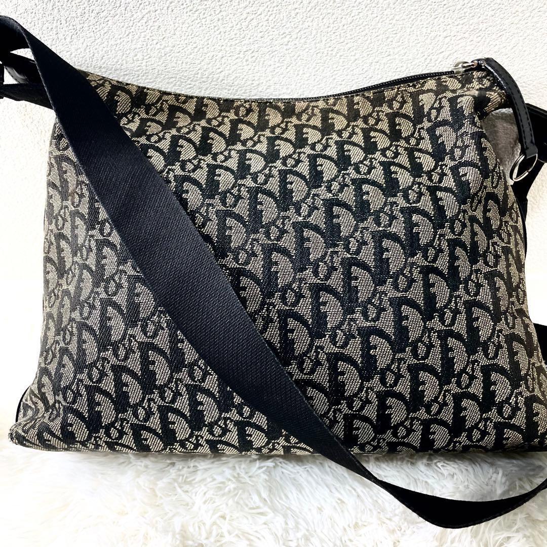 クリスチャンディオール　Dior トロッター　ショルダーバッグ　キャンバス