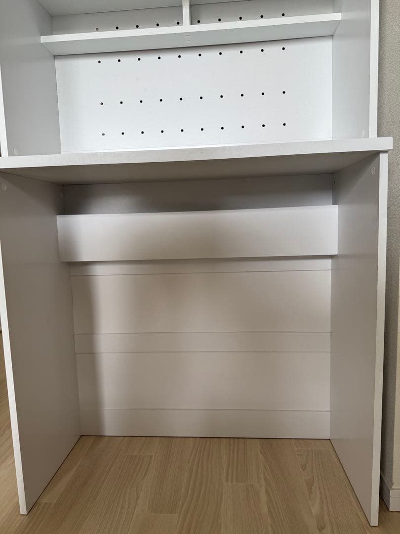 LOWYA ロウヤ 食器棚 ゴミ箱上ラック 幅90cm ホワイト