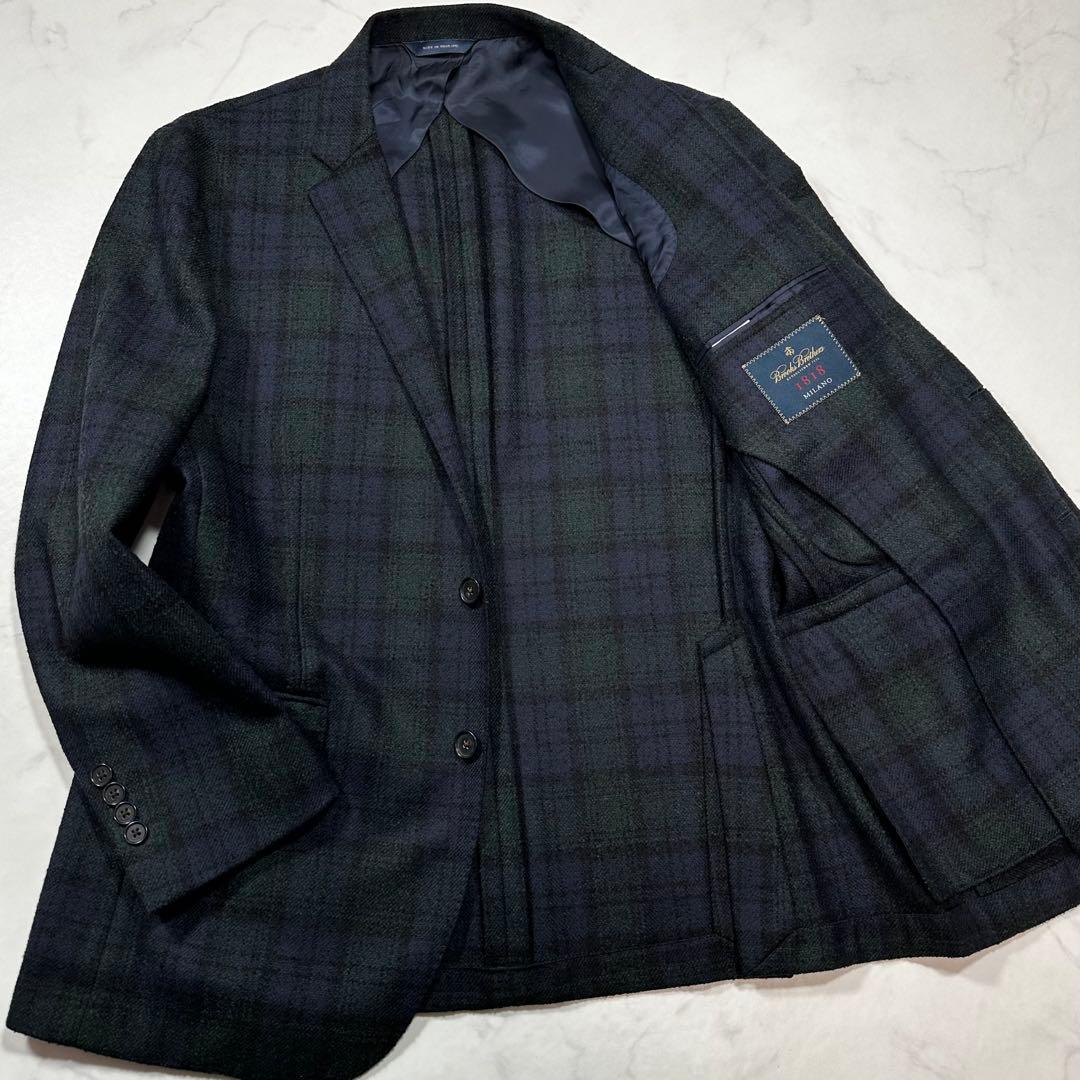XL相当◎ブルックスブラザーズ ブラックウォッチジャケット MILANO 42S