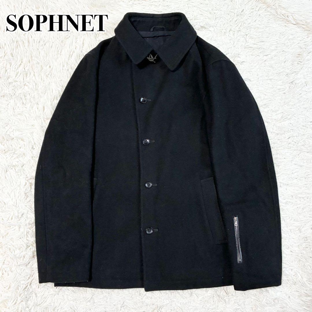 美品✨SOPHNET. ウール ショート ブルゾン ジャケット メルトン 黒 Ｍ