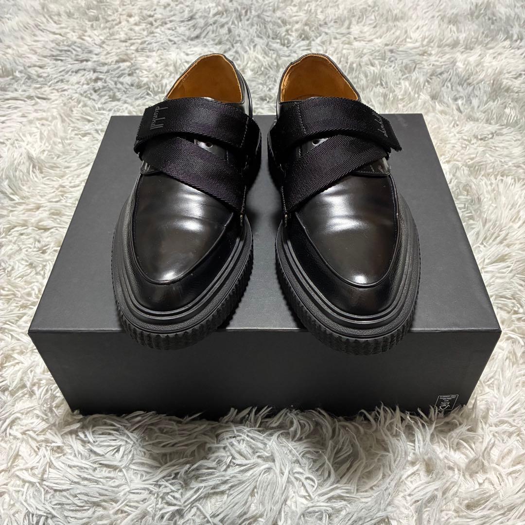 【美品】dunhill 本革 ベルクロ BLACK〈定価146,300円〉