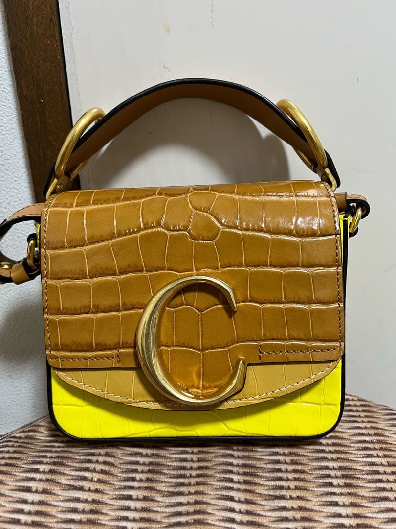 BMさん専用⭐︎クロエChloe C クロコ押しカーフレザーミニバッグ　ショルダー