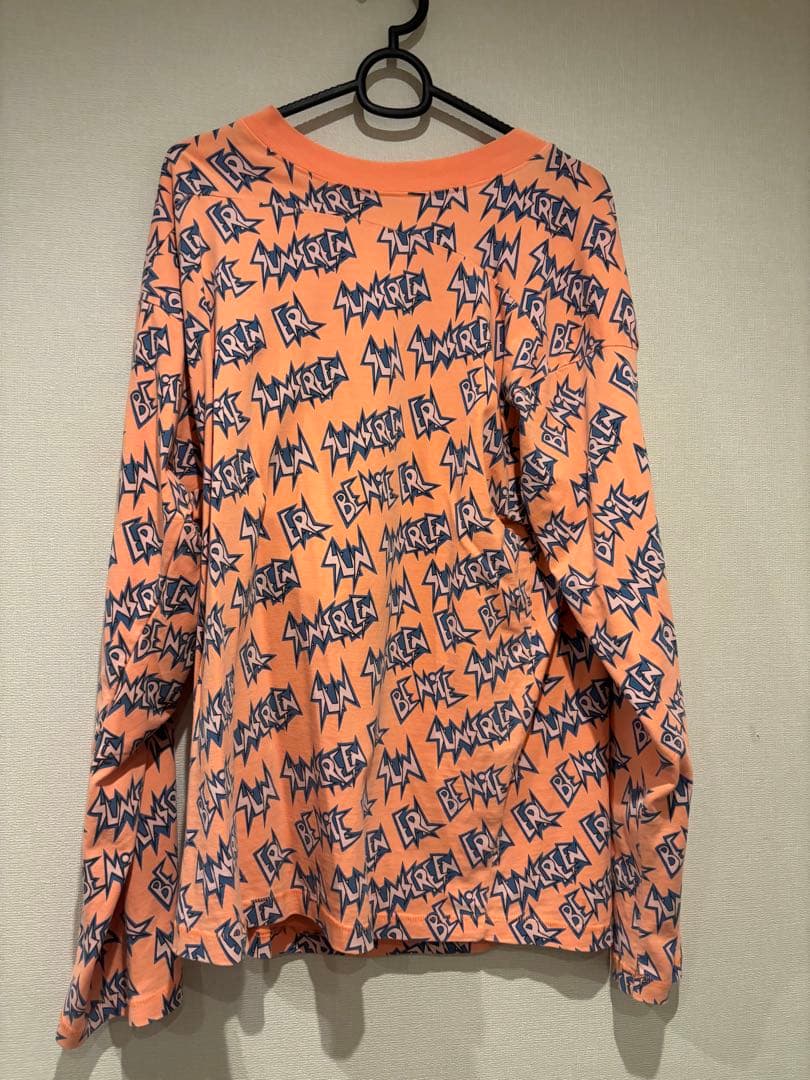 ERL オレンジ グラフィック長袖カットソー