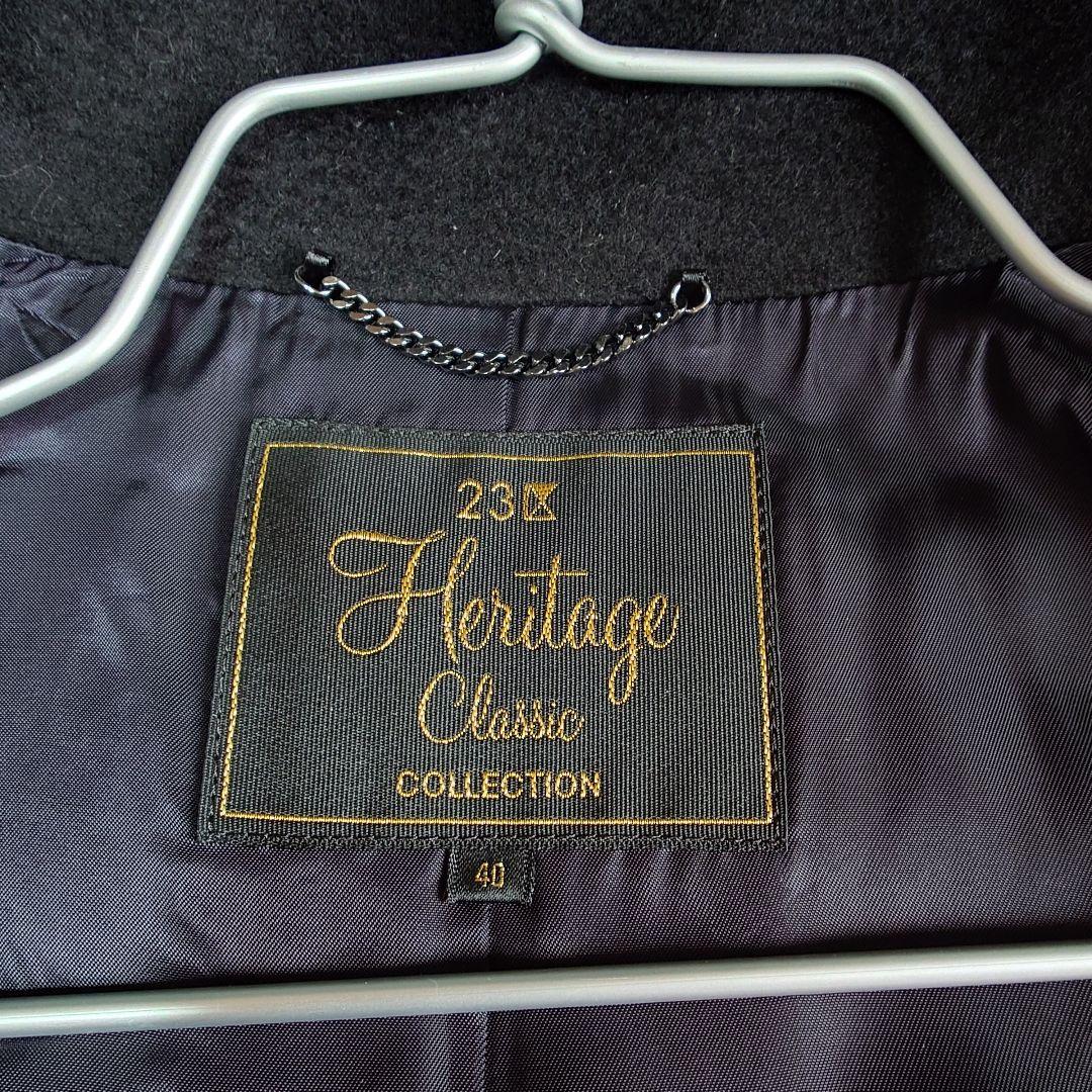 23区 ヘリテージ ショートコート ロロピアーナ ブラック 黒　40サイズ