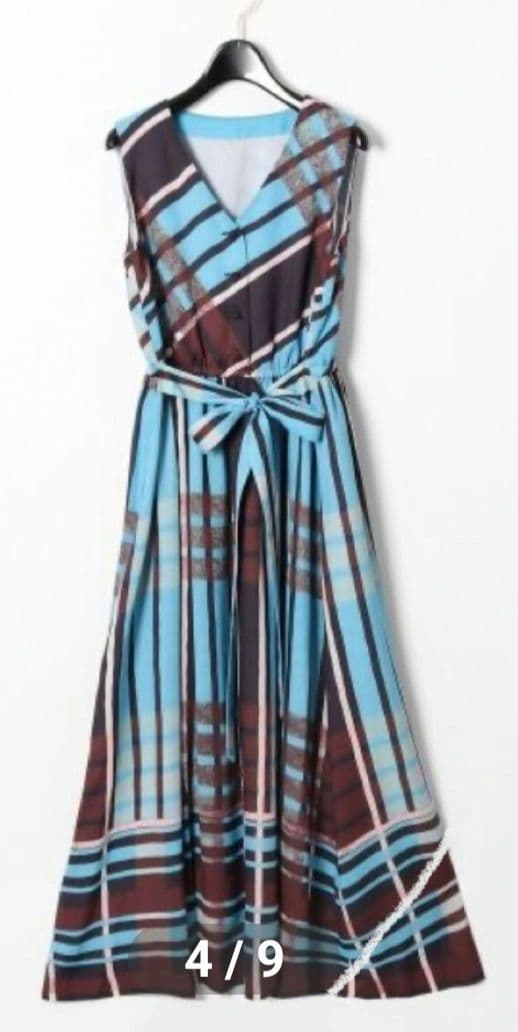 グレースコンチネンタル　ビックチェックワンピース
