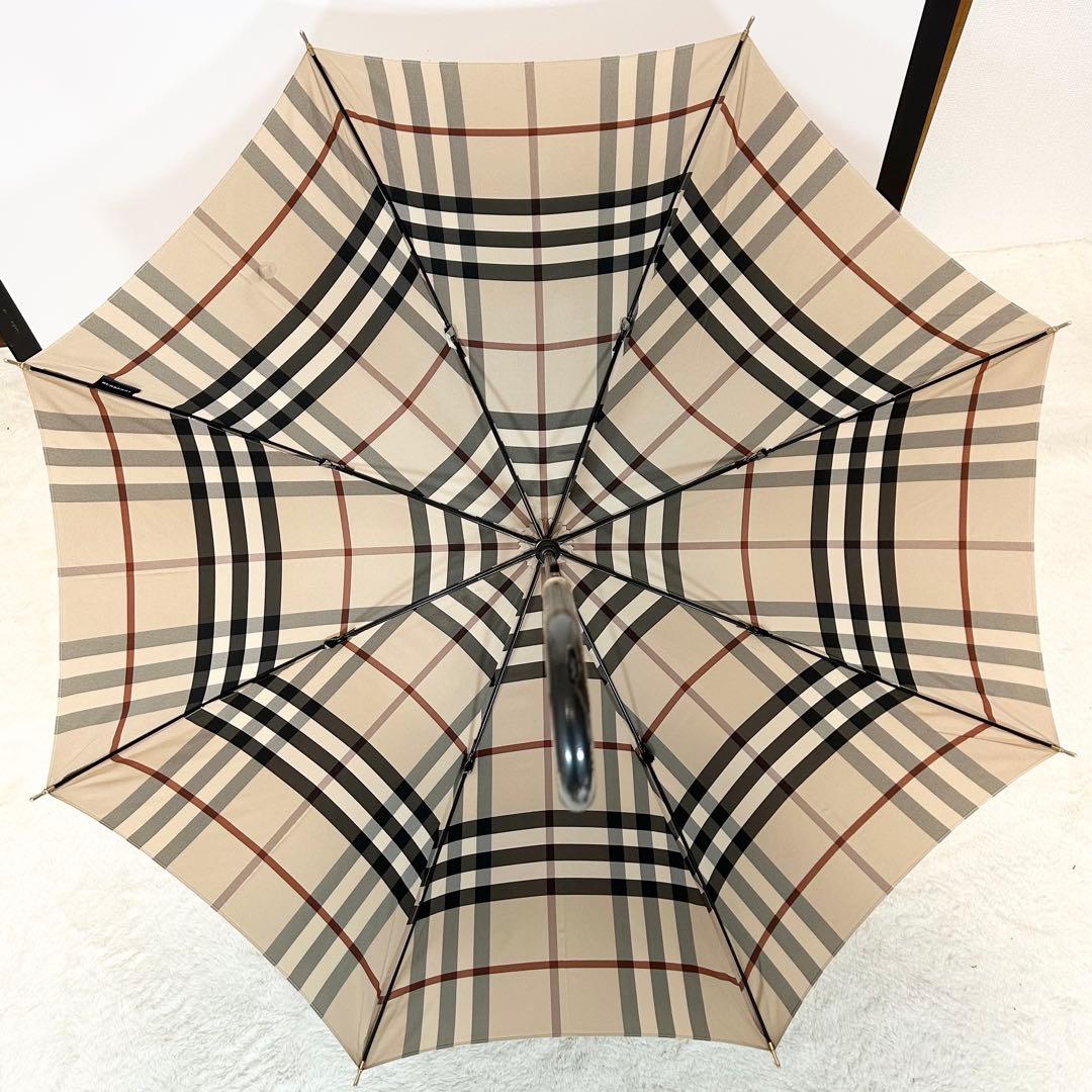 美品❗️BURBERRY 長傘　メガチェック　ノバチェック　雨傘　バーバリー