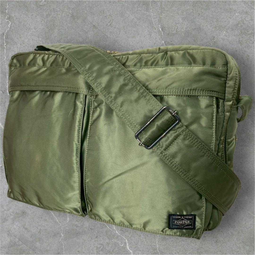PORTER タンカー ショルダーバッグ XL グリーン