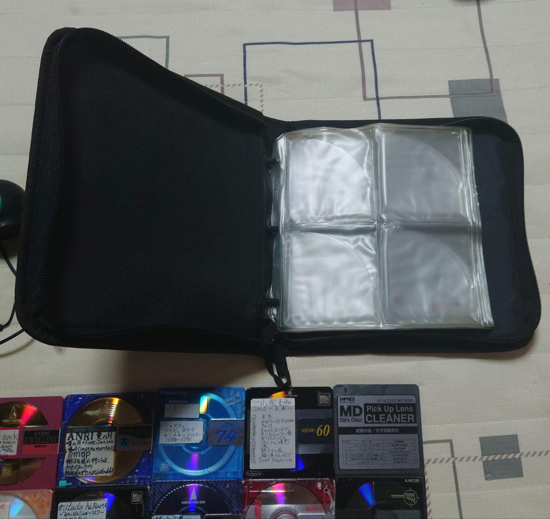 SONY MDプレーヤー MZ-E80レンズクリーナ、MD、MDケース セット