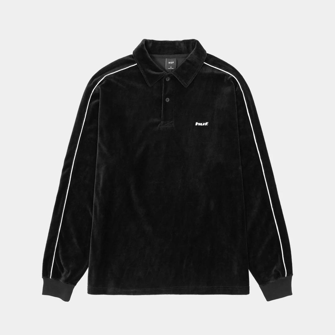 【即完売品・新品】ハフ H DOT VELOUR POLO ベロア素材 長袖ポロ