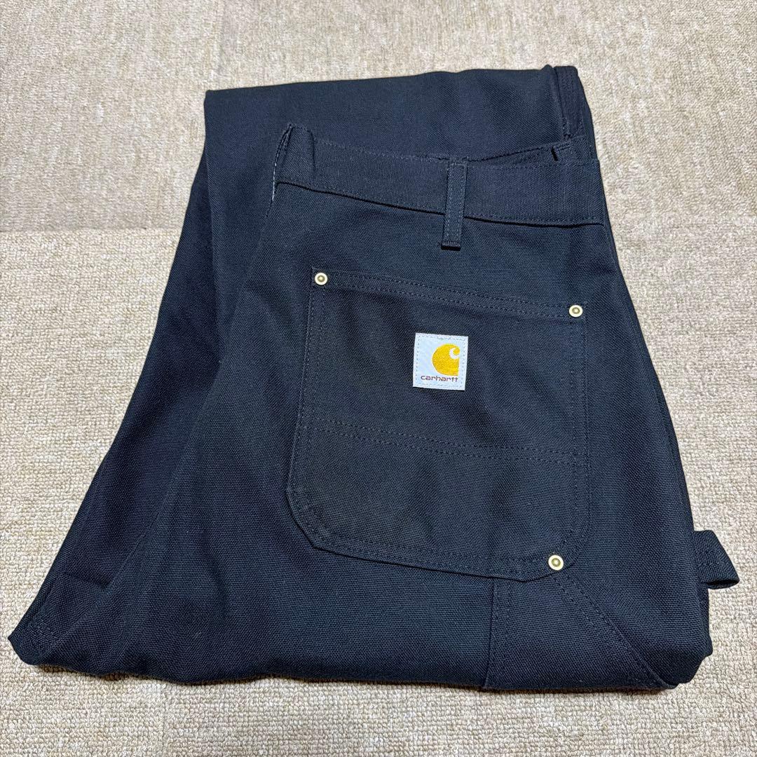 Carhartt ブラック ダブルニーパンツ