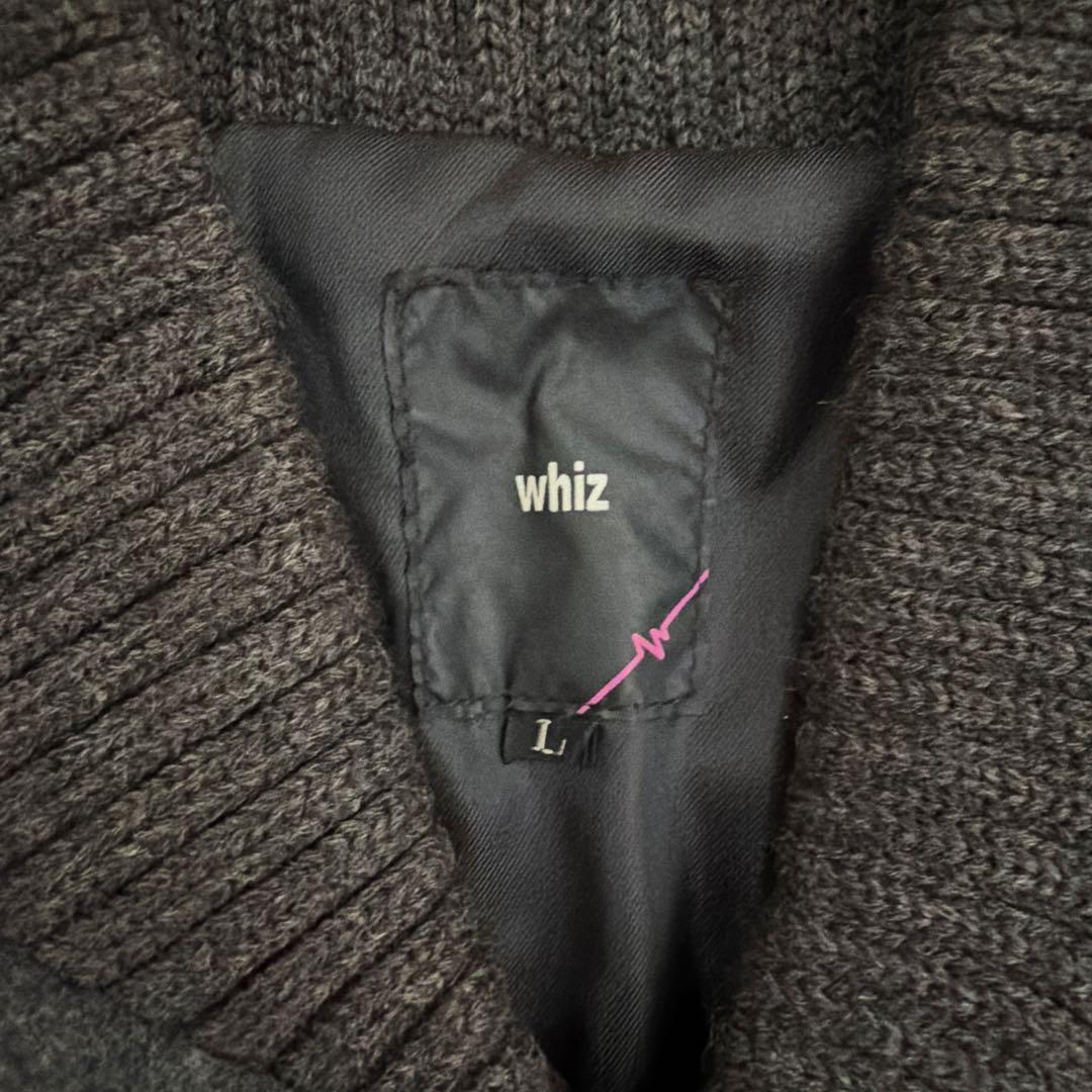 whiz エッジスタ チャコールグレー スタジャン Lサイズ