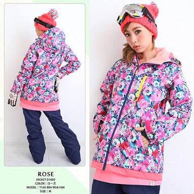 SiROP✳︎シロップ✳︎花柄スノボウェア上