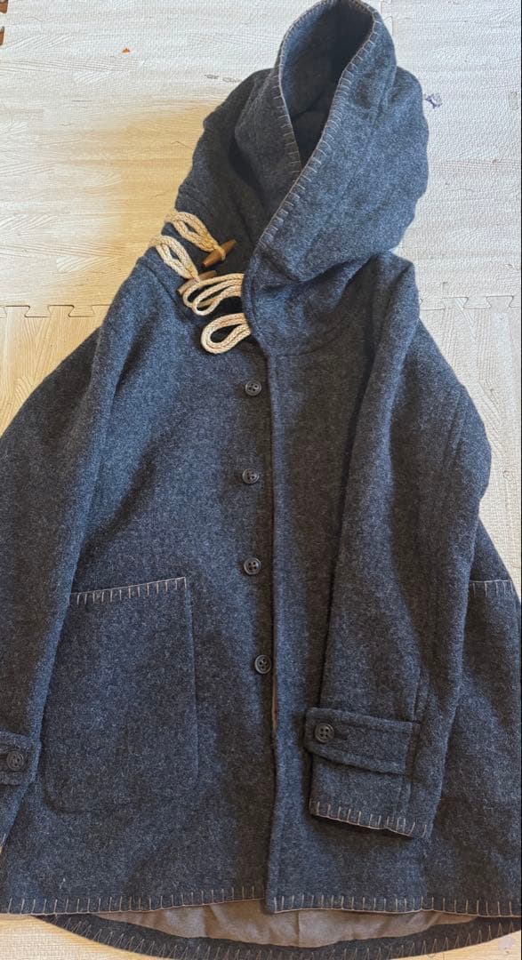 TROVE ダークグレー フード付きダッフルコート