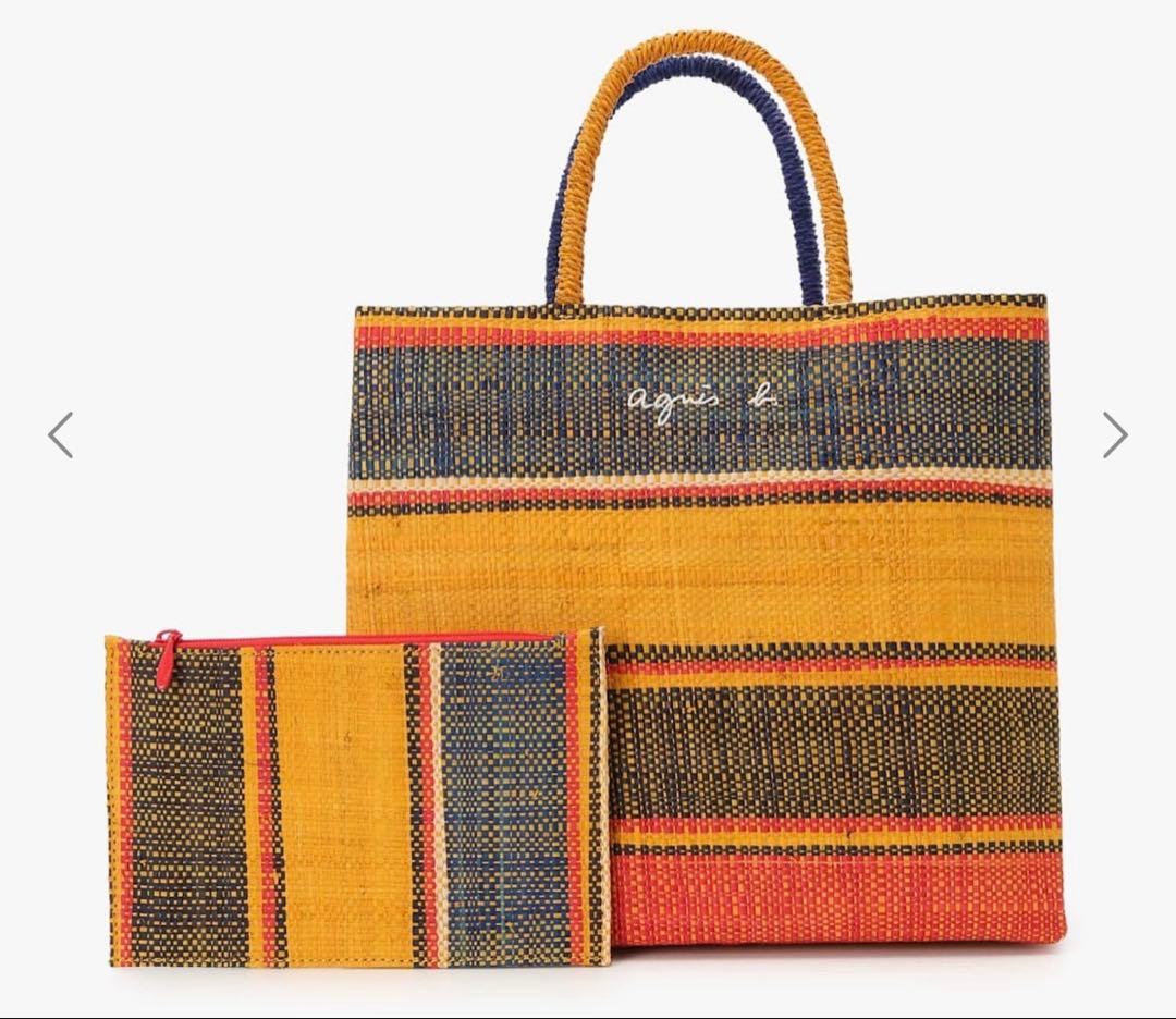 【未使用】agnes b. ラフィアミニトートバッグ