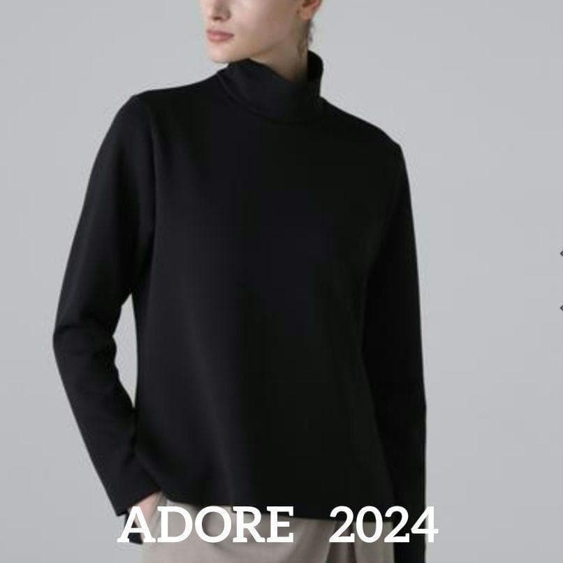 2024AW 極美品アドーア 完売色 黒 ストレッチダンボールカットソー