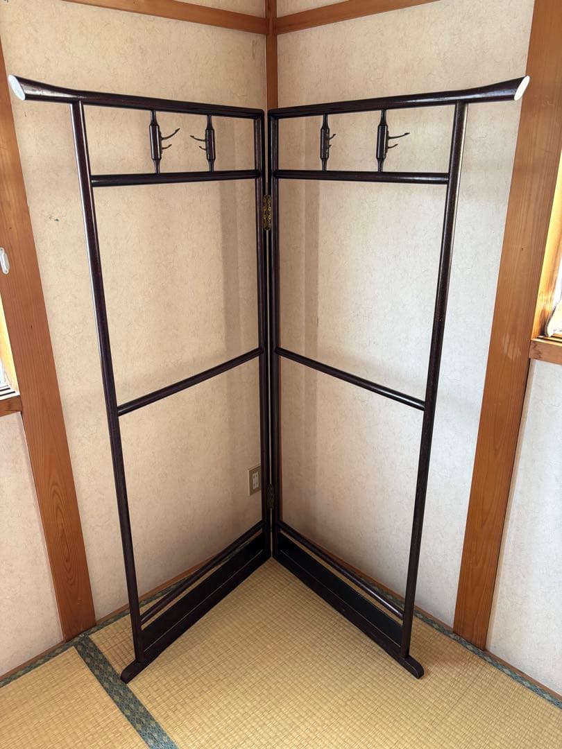 衣桁 着物掛け 衣紋掛け 折り畳み インテリア 昭和レトロ　アンティーク