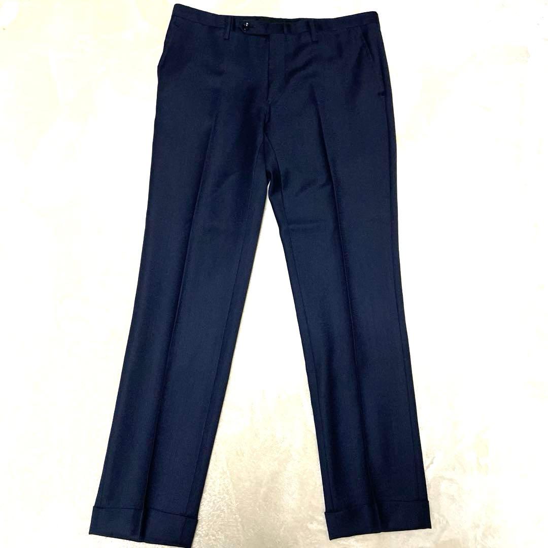 【美品】スーツセレクト　A6 ネイビー 3ピースビジネススーツ