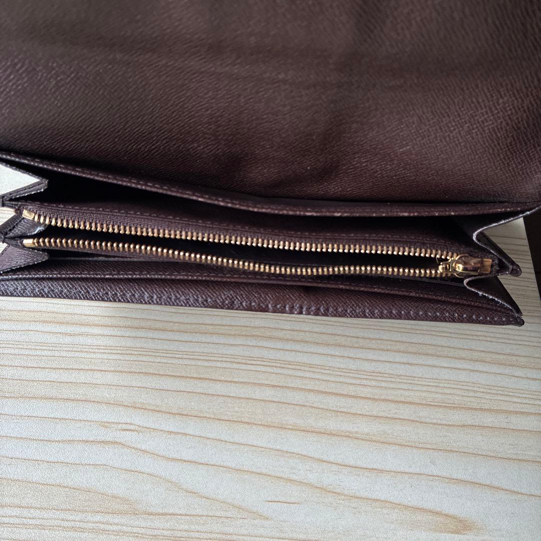 LOUIS VUITTON ルイヴィトン　ダミエ柄レザー長財布
