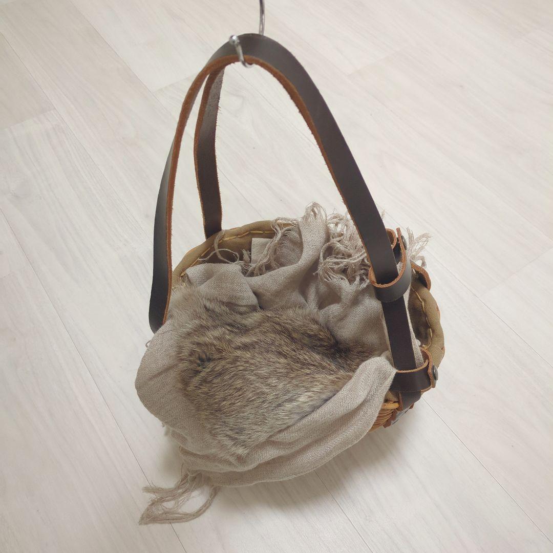 eb.a.gos エバゴス かごバッグ　ファー付き被せ布