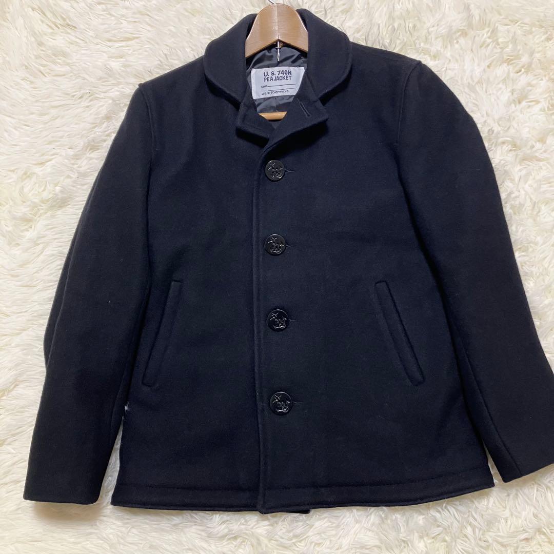 ショット ピーコート シングル USA製 U.S.740N ウール 黒 M〜L