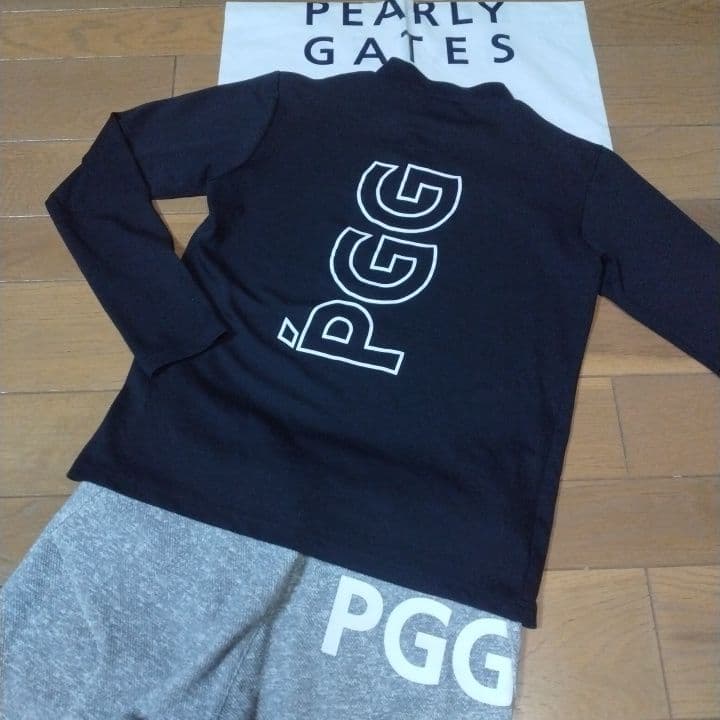 ⭐美品お買い得２点⭐PEARLYGATES⭐PGG⭐デカロゴ⭐モック&パンツ