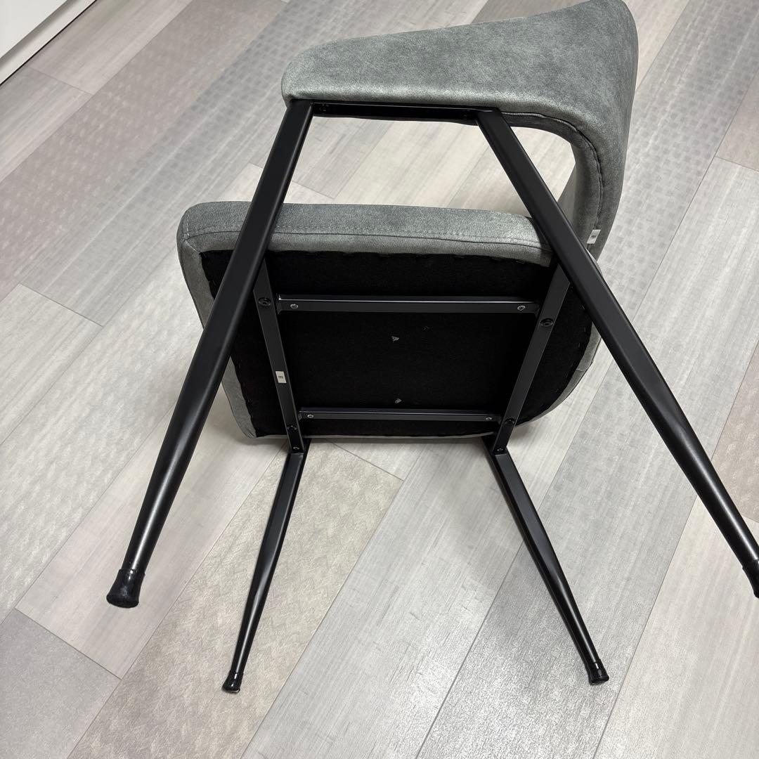 【ほぼ新品】ニトリ 肘付きダイニングチェア(イジー2 ライトグレー)