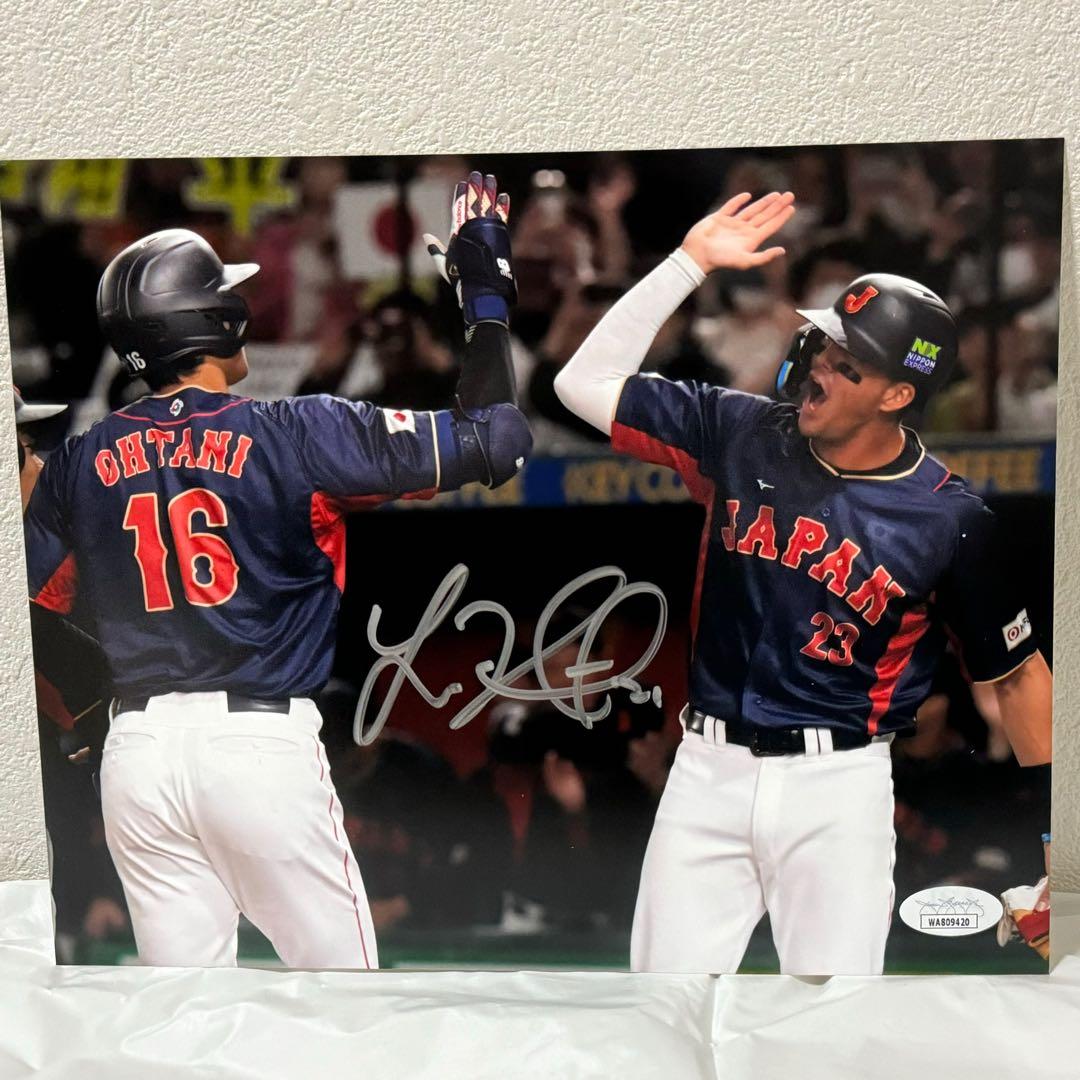 WBC日本代表 ヌートバー 直筆サインフォト with 大谷翔平 JSA社