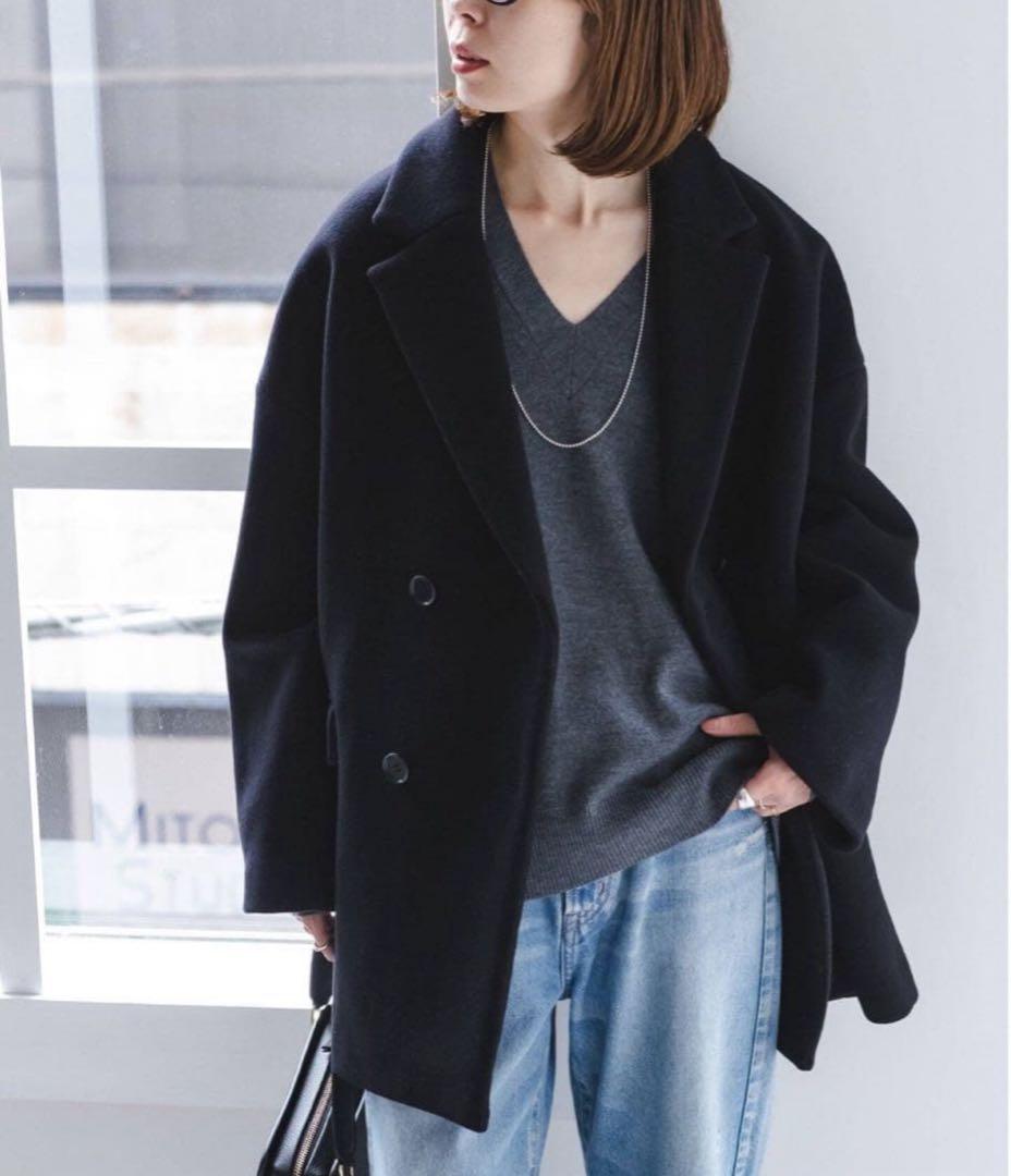 【極美品】NOBLE MTRオーバーPコート38 黒 ブラック