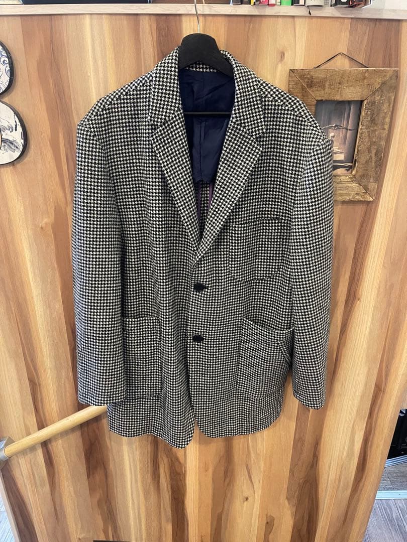 ビューティー＆ユースxTUBEウールテーラー ドジャケットサイズL未使用千鳥格子