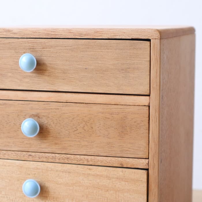 アンティーク 整理箱 タンス 古家具 ラワン 引き出し5杯 無塗装