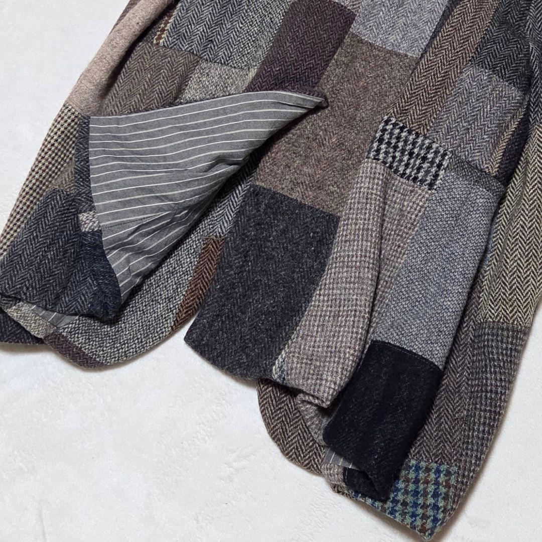 【美品】ハリスツイード 再構築　パッチワーク ツイード ジャケット M