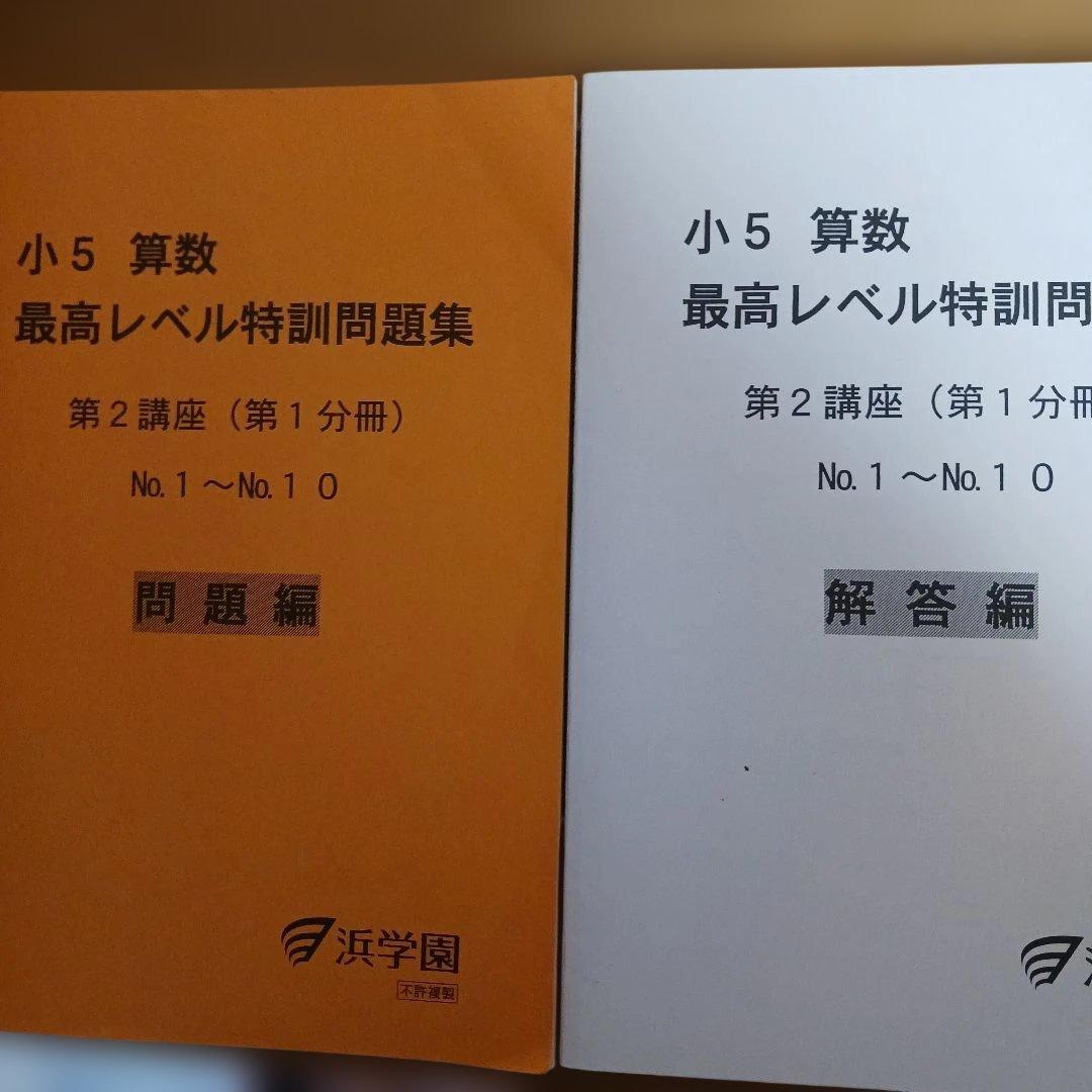 浜学園小5 算数 最高手レベル特訓問題集