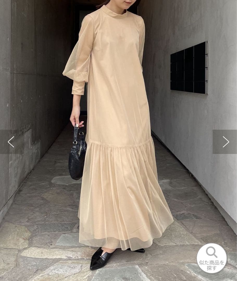 チュールハイネックワンピース　CAPRICIEUX LE'MAGE