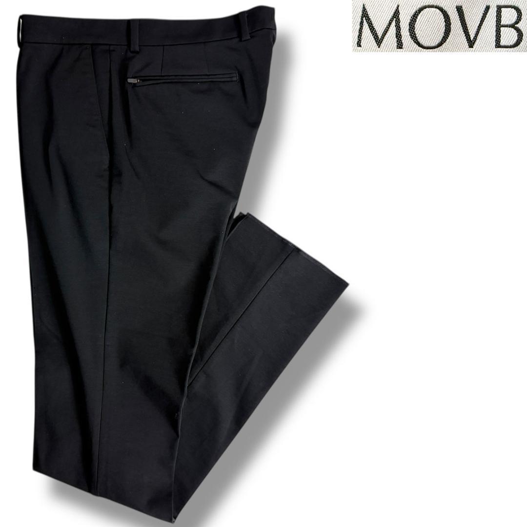 J3048 新品 モーヴ スリムテーパードトラベルスラックス ネイビー 48