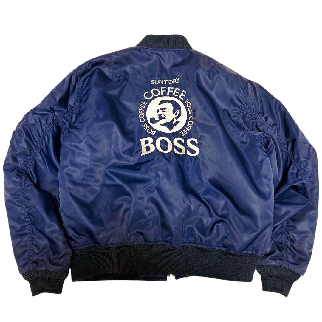 90's BOSS COFFEE 初代ボスジャン MA-1 Lサイズ y2k