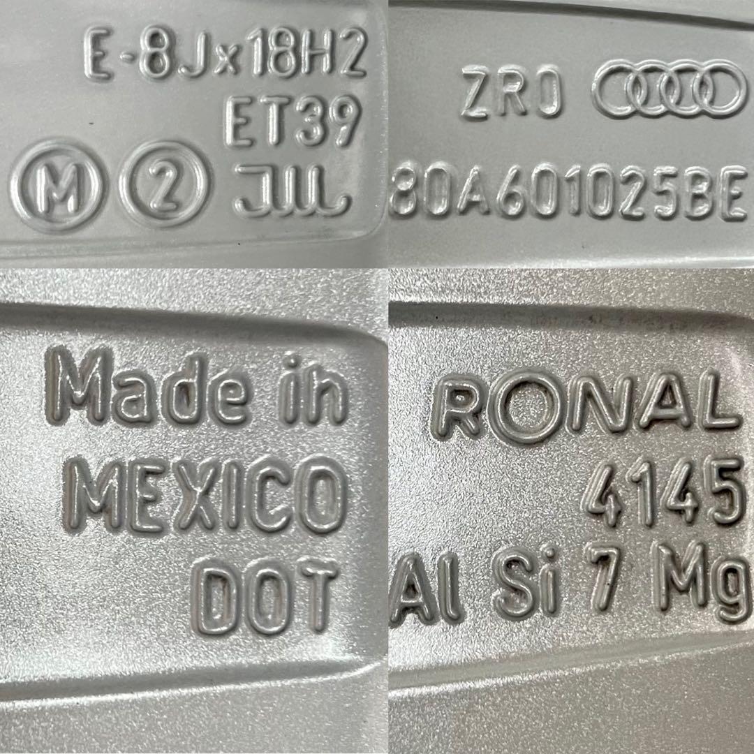 即決◆極上美品◆アウディ　AUDI Q5 FY 純正ホイール18インチ4本セット