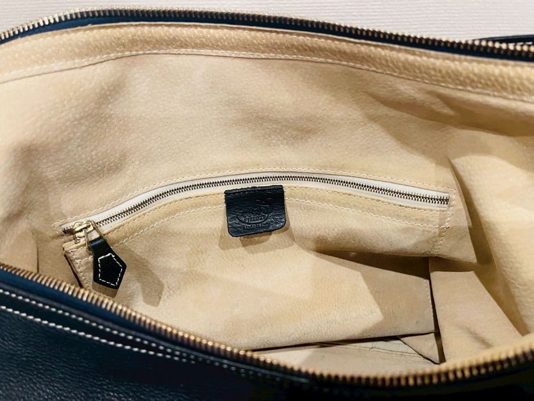 Cisei シセイ 2WAY スエード 本革 ショルダー トート ネイビー