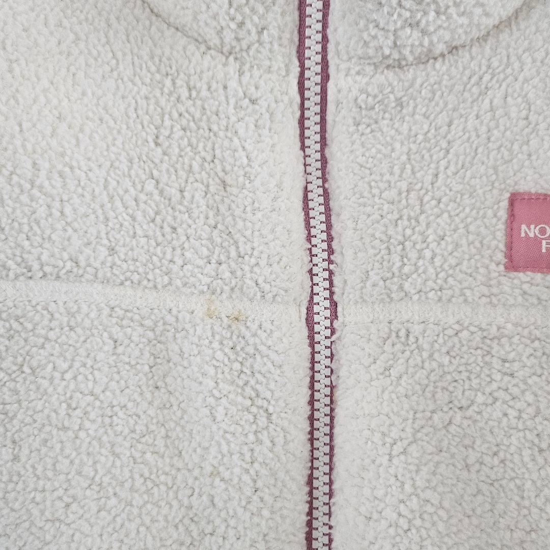 【希少】ノースフェイス キッズ 中綿ジャケット リバーシブル 白×ピンク 140