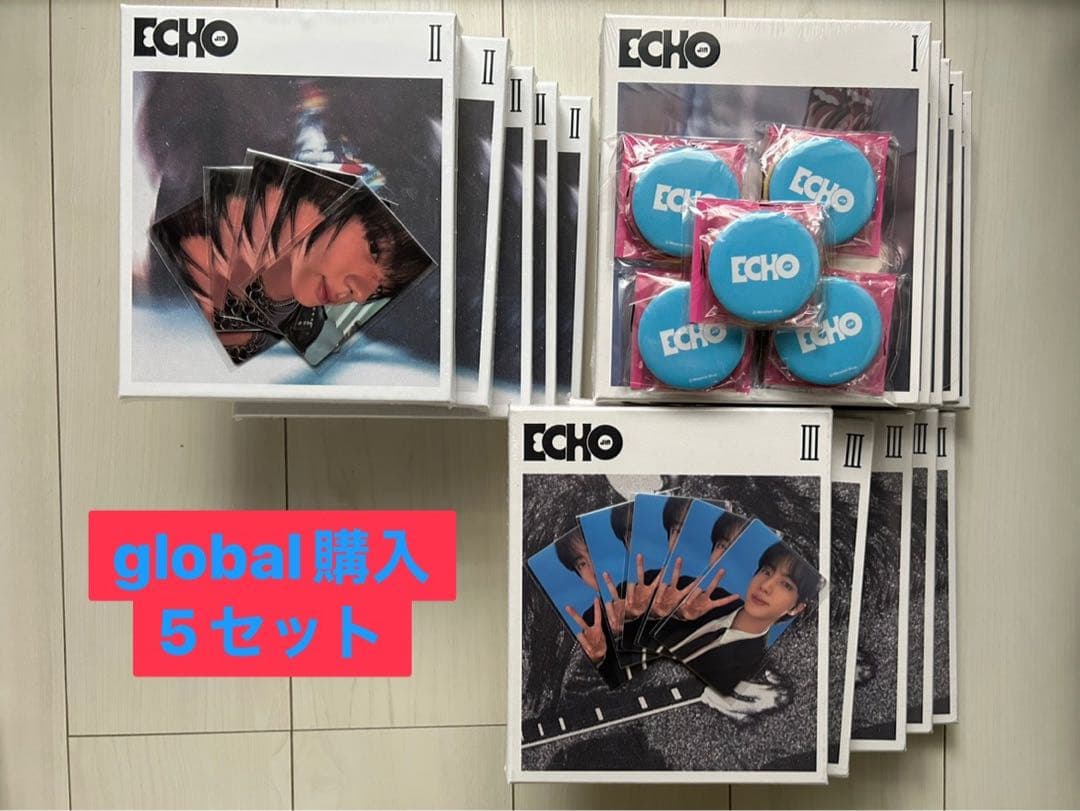 【新品未開封】BTS JIN『Echo』 3形態 global特典付　5セット