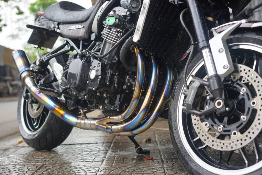 Z900RS 手曲げ　チタンマフラー　サイレンサー付き　Javi Motor