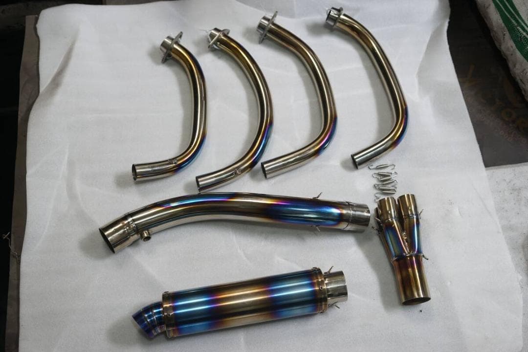 Z900RS 手曲げ　チタンマフラー　サイレンサー付き　Javi Motor