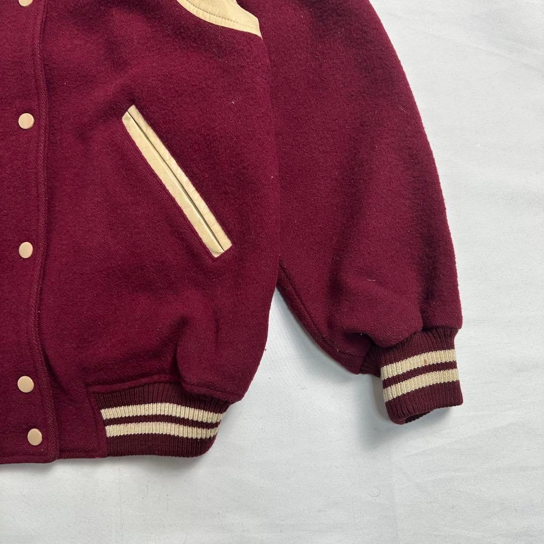 80s 90s McGREGOR テディジャケット 袖 肩 ライン スタジャン