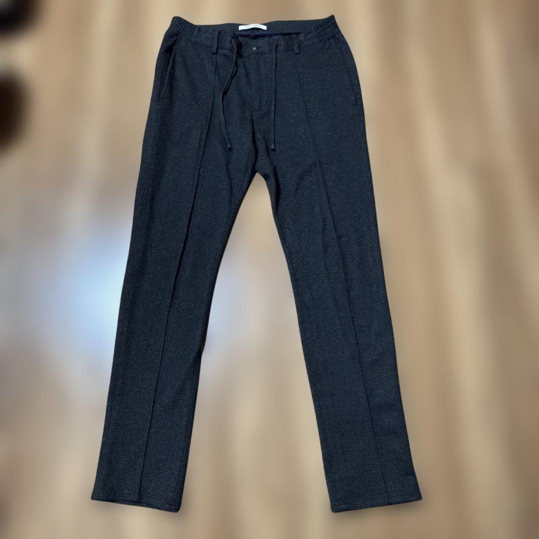 c*a様 ミックスファブリック グレンチェック柄 1プリーツ ドローコードスラッ