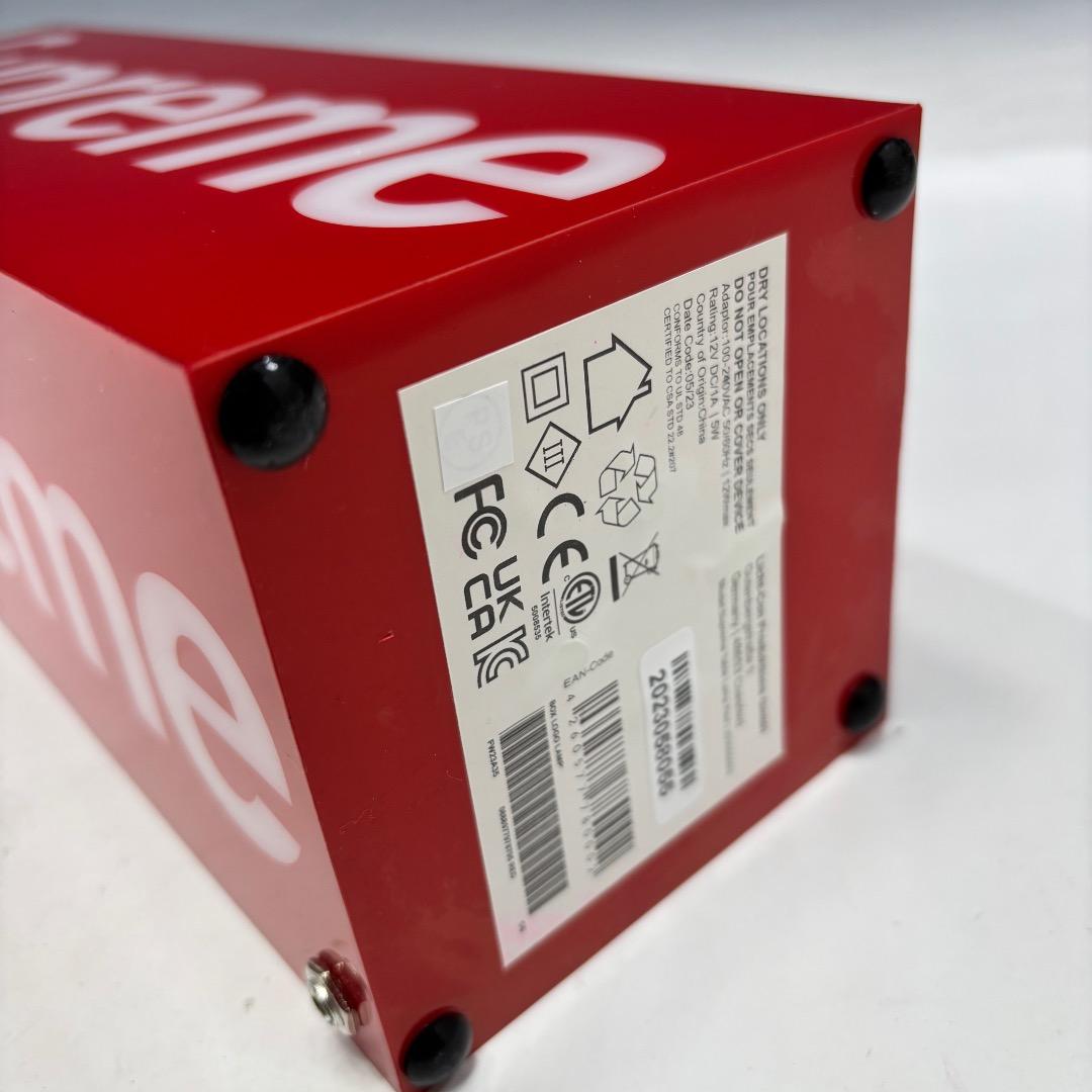 未使用【シュプリーム本物】ボックスロゴランプ/赤/2023FW